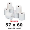 ROTOLI PER CALCOLATRICE 57X60 TERMICO (CF.10PZ)