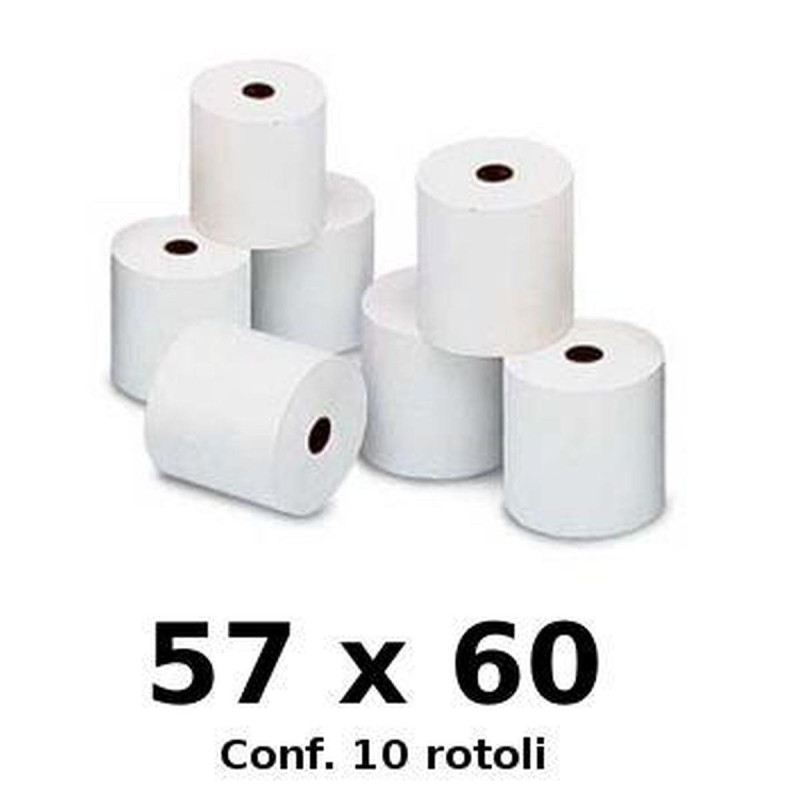 ROTOLI PER CALCOLATRICE 57X60 CARTA COMUNE