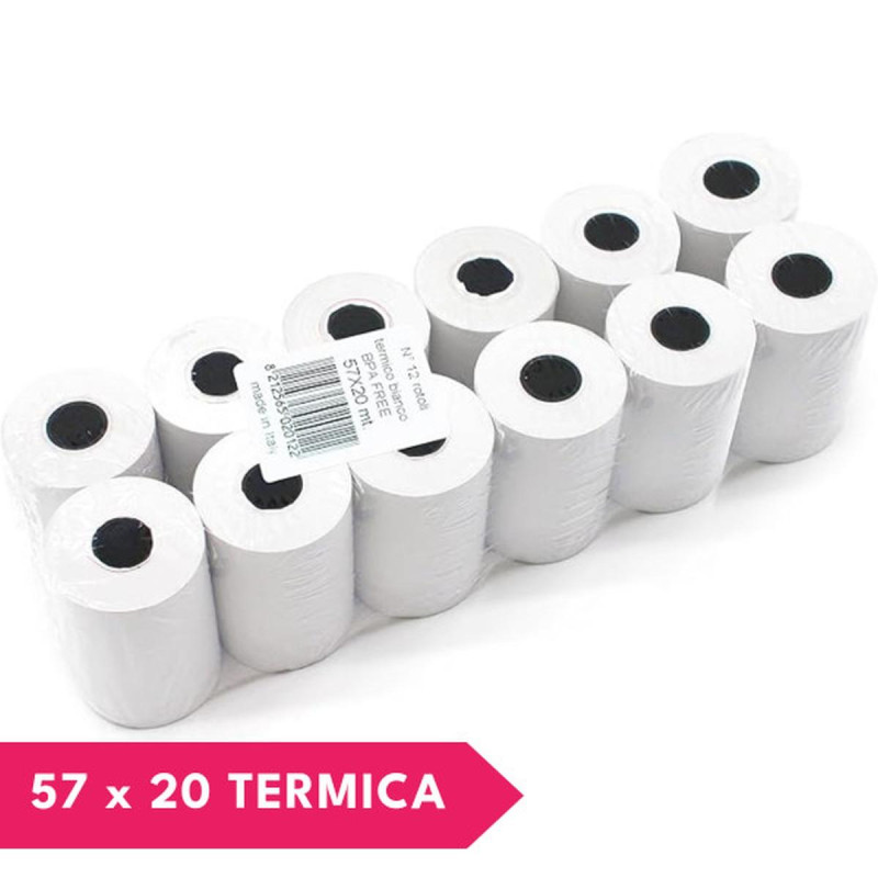 ROTOLI CARTA TERMICA PER POS 57X20 (10PZ)