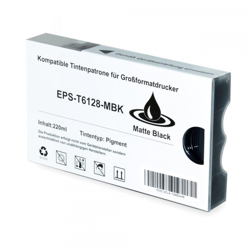 CARTUCCIA PLOTTER COMPATIBILE (C13T612800, T6128) PER EPSON 7400 - NERO OPACO
