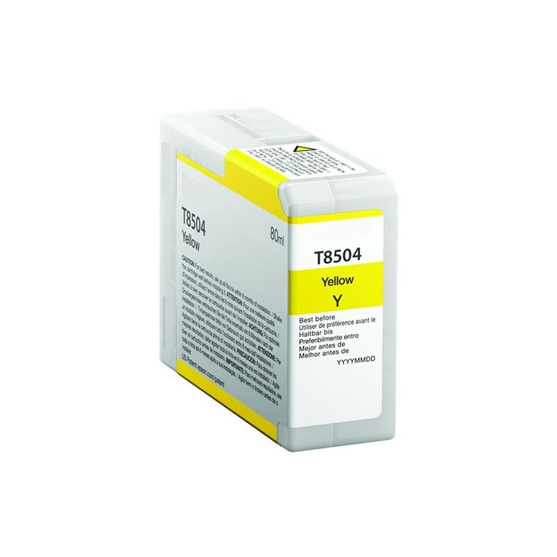 CARTUCCIA PLOTTER COMPATIBILE (C13T850400, T8504) PER EPSON SURECOLOR SC-P800 (80ML) GIALLO