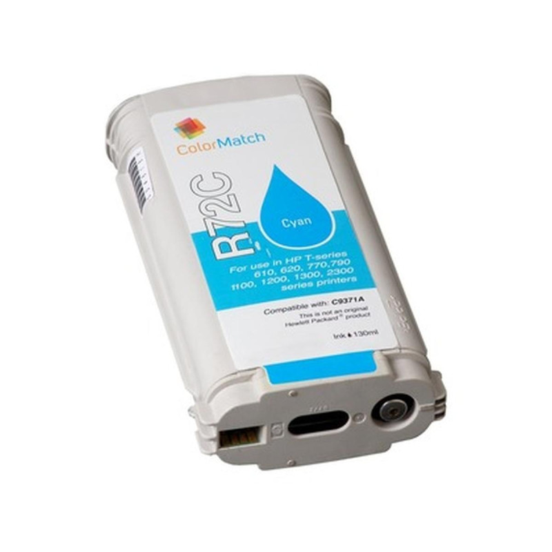 CARTUCCIA PLOTTER COMPATIBILE (C9371A, 72) PER HP DESIGNJET T1100 (130ML) CIANO