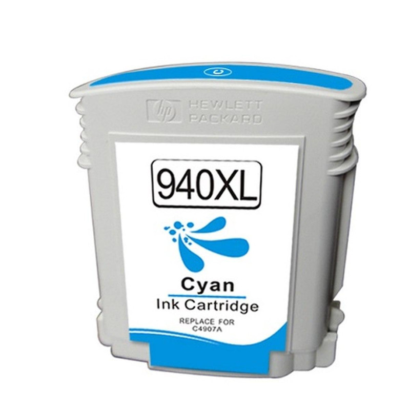 CARTUCCIA PLOTTER RIGENERATA (C4907AE, 940XL) PER HP OFFICEJET PRO 8000 (28ML) CIANO