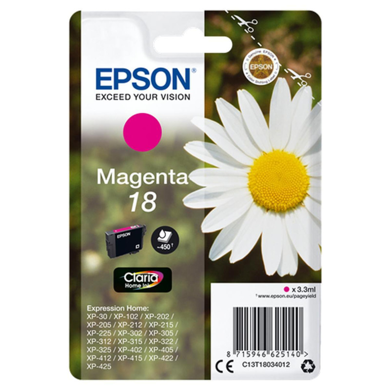 CARTUCCIA ORIGINALE (T1803, C13T18034012) EPSON XP205 (3.3ML) MAGENTA