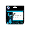 TESTINA DI STAMPA ORIGINALE NERO OPACO / CIANO HP 70 - C9404A