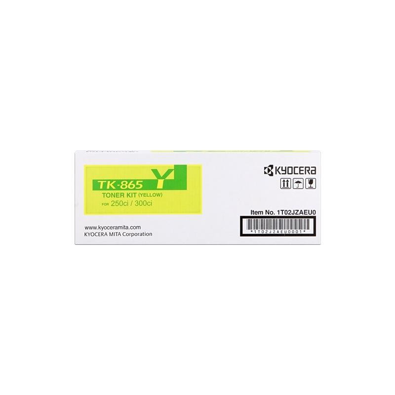 TONER ORIGINALE (TK-865Y, 1T02JZAEU0) KYOCERA TASKAIFA 250CI, 300CI (12K) GIALLO