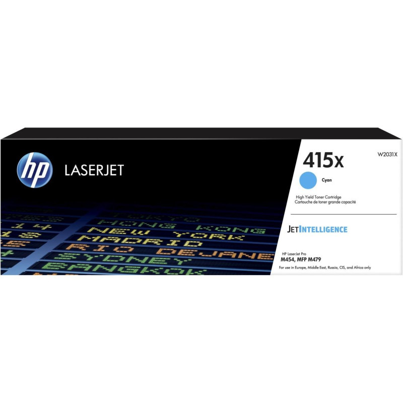 TONER ORIGINALE (W2031X, 415X) HP COLOR LASERJET PRO M454DW (6K) CIANO