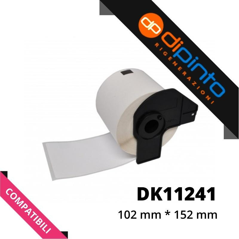 ETICHETTE COMPATIBILI PER BROTHER P-TOUCH (DK-11241) (102X152) (200PZ)