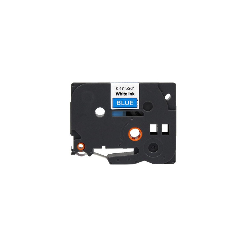 NASTRO COMPATIBILE LAMINATO BIANCO SU BLU (12MM X 8M) PER BROTHER TZE-535
