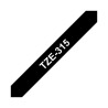 NASTRO COMPATIBILE LAMINATO BIANCO SU NERO (6MM X 8M) PER BROTHER TZE-315
