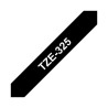 NASTRO COMPATIBILE LAMINATO BIANCO SU NERO (9MM X 8M) PER BROTHER TZE-325