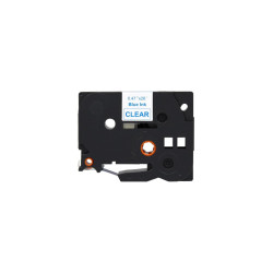 NASTRO COMPATIBILE LAMINATO BLU SU TRASPARENTE (12MM X 8M) PER BROTHER TZE-133