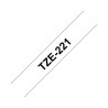 NASTRO COMPATIBILE LAMINATO NERO SU BIANCO (9MM X 8M) PER BROTHER TZE-221