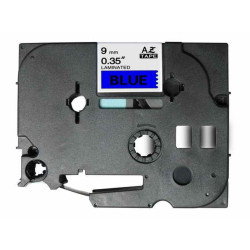 NASTRO COMPATIBILE LAMINATO NERO SU BLU (9MM X 8M) PER BROTHER TZE-521