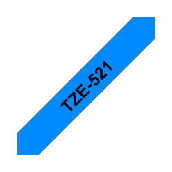 NASTRO COMPATIBILE LAMINATO NERO SU BLU (9MM X 8M) PER BROTHER TZE-521