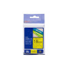 NASTRO LAMINATO NERO SU GIALLO (18MM X 8M) PER BROTHER TZ-641, TZE-641