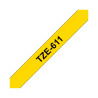 NASTRO COMPATIBILE LAMINATO NERO SU GIALLO (6MM X 8M) PER BROTHER TZE-611