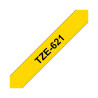 NASTRO COMPATIBILE LAMINATO NERO SU GIALLO (9MM X 8M) PER BROTHER TZE-621