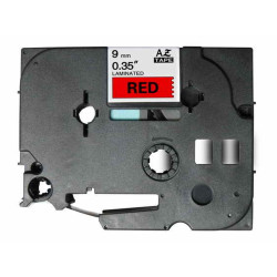 NASTRO COMPATIBILE LAMINATO NERO SU ROSSO (9MM X 8M) PER BROTHER TZE-421