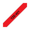 NASTRO COMPATIBILE LAMINATO NERO SU ROSSO (9MM X 8M) PER BROTHER TZE-421