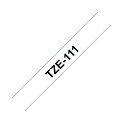 NASTRO COMPATIBILE LAMINATO NERO SU TRASPARENTE (6MM X 8M) PER BROTHER TZE-111