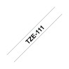 NASTRO COMPATIBILE LAMINATO NERO SU TRASPARENTE (6MM X 8M) PER BROTHER TZE-111