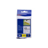 NASTRO RINFORZATO LAMINATO NERO SU BIANCO (18MM X 8M) PER BROTHER TZ-S241, TZE-S241