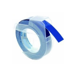 NASTRO A RILIEVO 3D COMPATIBILE PER DYMO JUNIOR E OMEGA (9MM X 3MT) BLUE