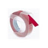 NATRO A RILIEVO 3D COMPATIBILE PER DYMO JUNIOR E OMEGA (9MM X 3MT) ROSSO