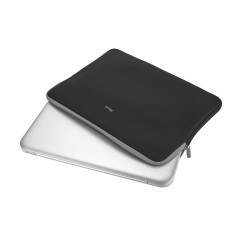 CUSTODIA PROTETTIVA TRUST PRIMO PER LAPTOP FINO A 15,6" - SCOMPARTO IMBOTTITO - MORBIDA E LEGGERA - NEOPRENE VISCOELASTICO - NER