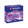 VERBATIM DVD+R DOUBLE LAYER 8X 8.5GB CON CUSTODIA (5PZ)