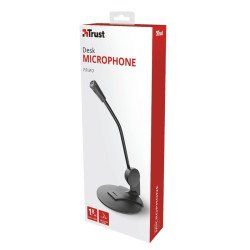 MICROFONO DA TAVOLO TRUST PRIMO - ALTA SENSIBILITÀ - JACK DA 3,5 MM - CAVO DA 1,80 M - COLORE NERO