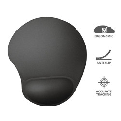 TRUST 16977 TAPPETINO MOUSE ERGONOMICO NERO 236X205 MM