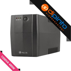 UPS NGS FORTRESS 1200 V2 SAI 800VA 480W - TECNOLOGIA OFF LINE - FUNZIONE AVR - 2X SCHUKOS - PROTEZIONE DA SOVRACCARICO E CORTOCI