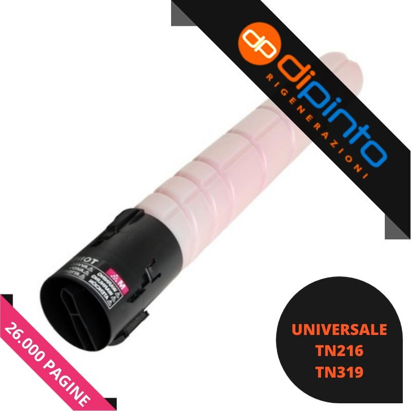 TONER COMPATIBILE (TN216M, TN319M) PER MINOLTA C220, C360 (26K) MAGENTA