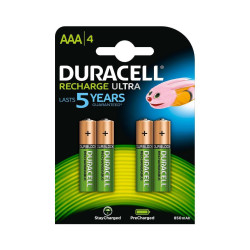 PILE DURACELL RICARICABILI NIHM AAA LR03 1.2V 850MAH ULTRA - PRECARICATE