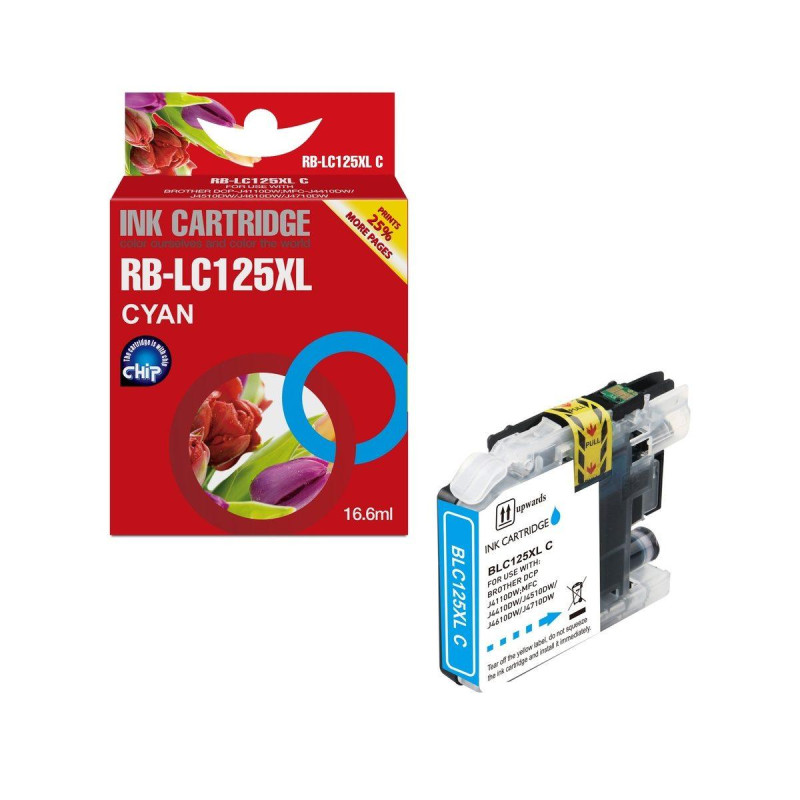 CARTUCCIA COMPATIBILE (LC-125C) PER BROTHER MFC-J4410DW (16ML) CIANO V.3