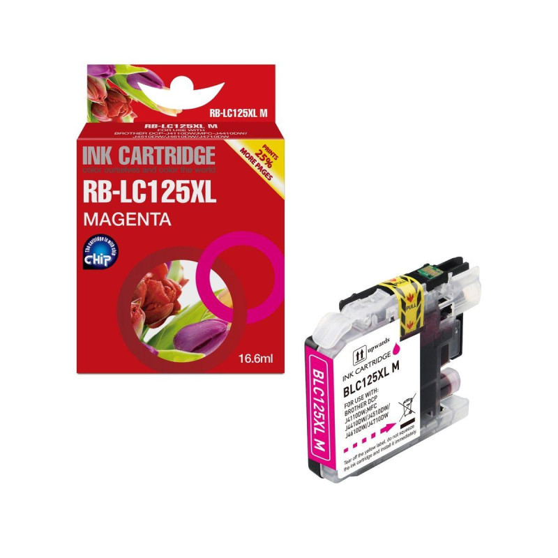 CARTUCCIA COMPATIBILE (LC-125M) PER BROTHER MFC-J4410DW (16ML) MAGENTA V.3