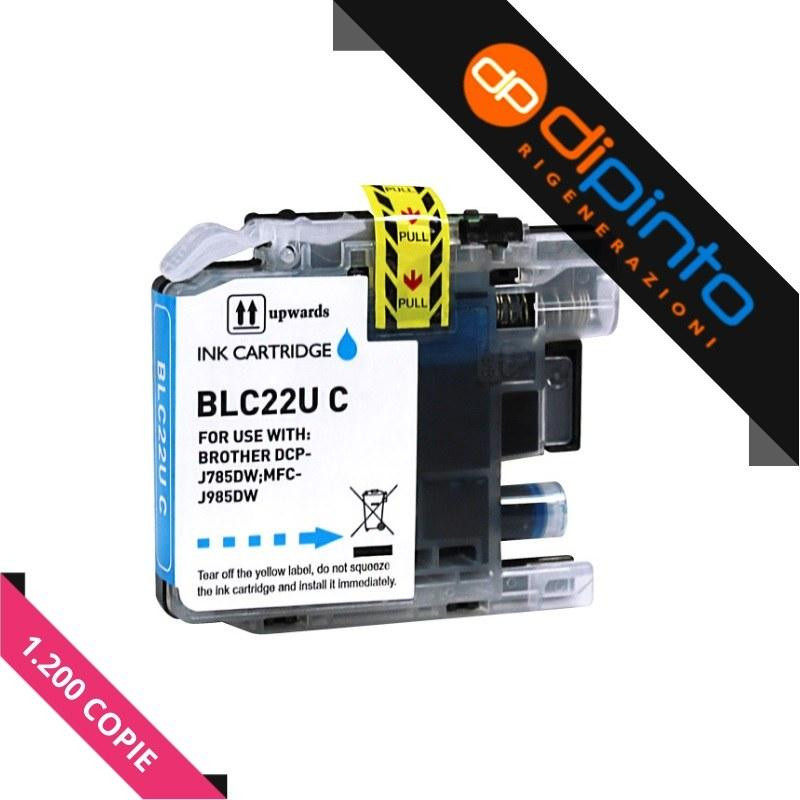 CARTUCCIA COMPATIBILE (LC-22UC) PER BROTHER MFC-J985DW (1,2K) (16ML) CIANO
