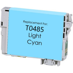 CARTUCCIA COMPATIBILE EPSON (T0485) STYLUS PHOTO R200, R300 (16ML) CIANO LIGHT
