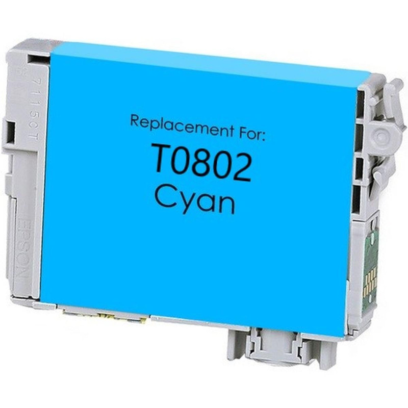 CARTUCCIA COMPATIBILE EPSON (T0802) STYLUS PHOTO R265 (12ML) CIANO