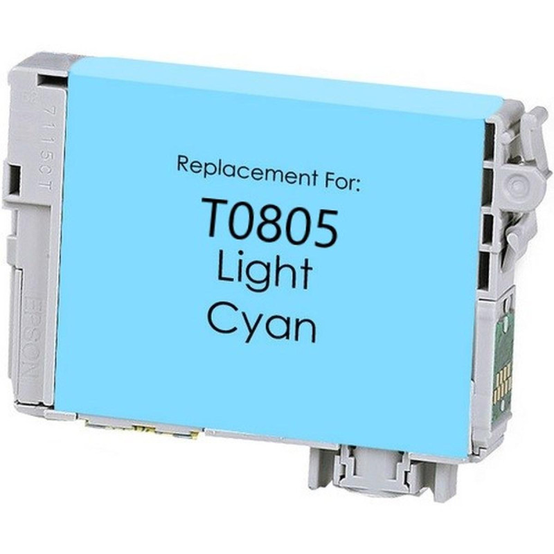 CARTUCCIA COMPATIBILE EPSON (T0805) STYLUS PHOTO R265 (12ML) CIANO LIGHT