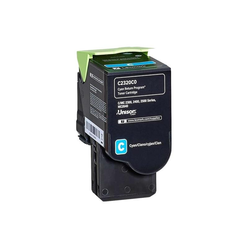 TONER ORIGINALE (C2320C0) LEXMARK C2325, MC2325 (1K) CIANO