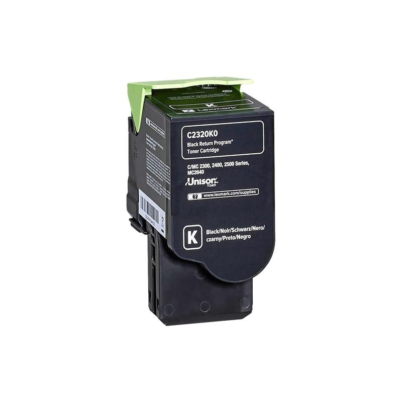 TONER ORIGINALE (C2320K0) LEXMARK C2325, MC2325 (1K) NERO