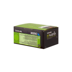 TONER ORIGINALE (80C20C0, 802C) LEXMARK CX310DN (1K) CIANO