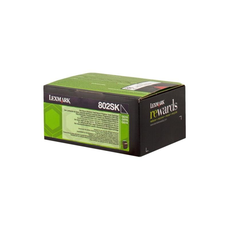 TONER ORIGINALE (80C20K0, 802K) LEXMARK CX310DN (1K) NERO