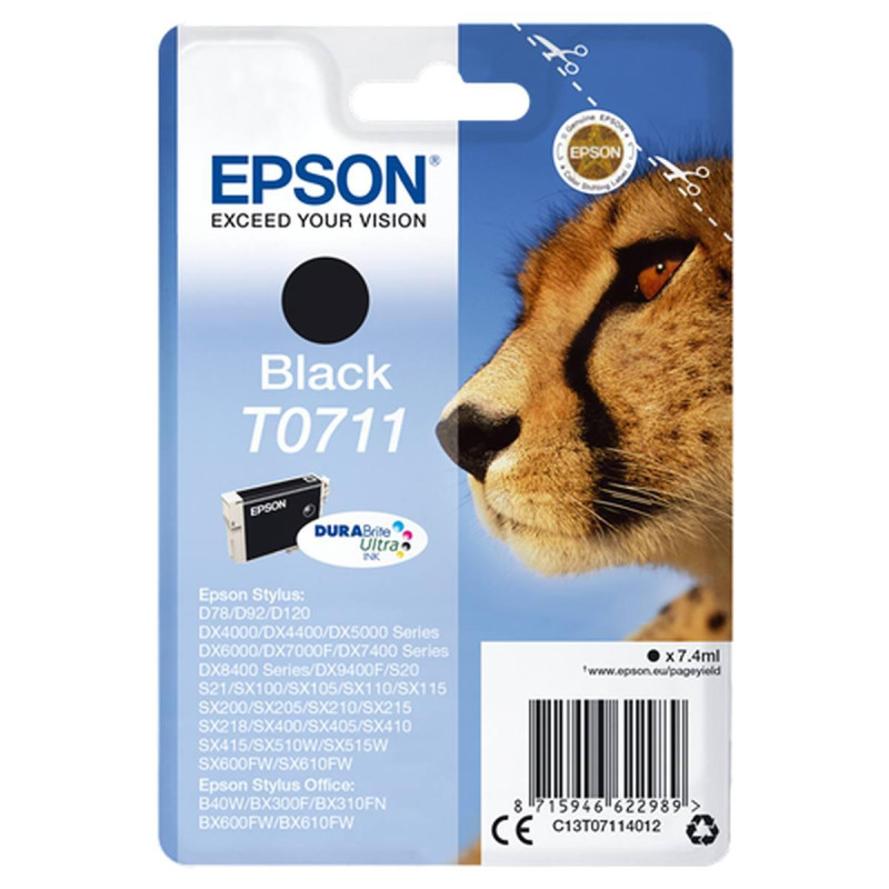 CARTUCCIA ORIGINALE (T0711) EPSON STYLUS D78 | NERO