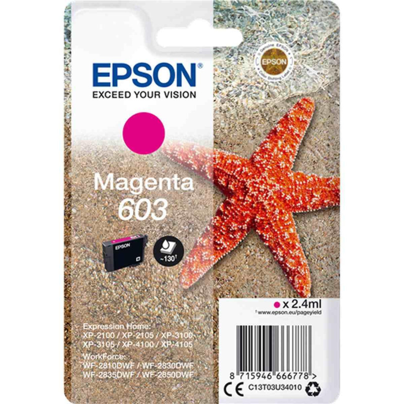 CARTUCCIA ORIGINALE (C13T03U34010, 603) EPSON XP2100 | MAGENTA