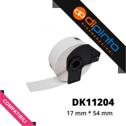 ETICHETTE COMPATIBILI PER BROTHER P-TOUCH (DK-11204) (17X54) (400PZ)