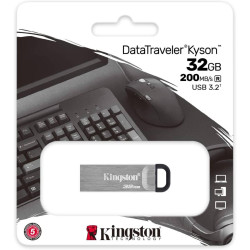 PENDRIVE KINGSTON DATATRAVELER KYSON USB FLASH DRIVE 32GB - 3.2 GEN 1 - 200 MB/S LETTURA - DESIGN METALLICO